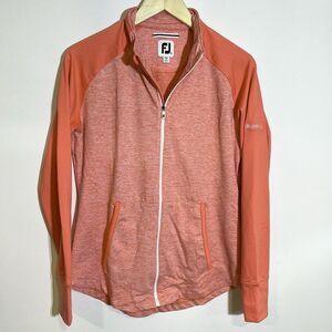 FootJoy Women's‎ Medium Salmon Full Zip Lightweight Athletic Stretch Jacket Golf